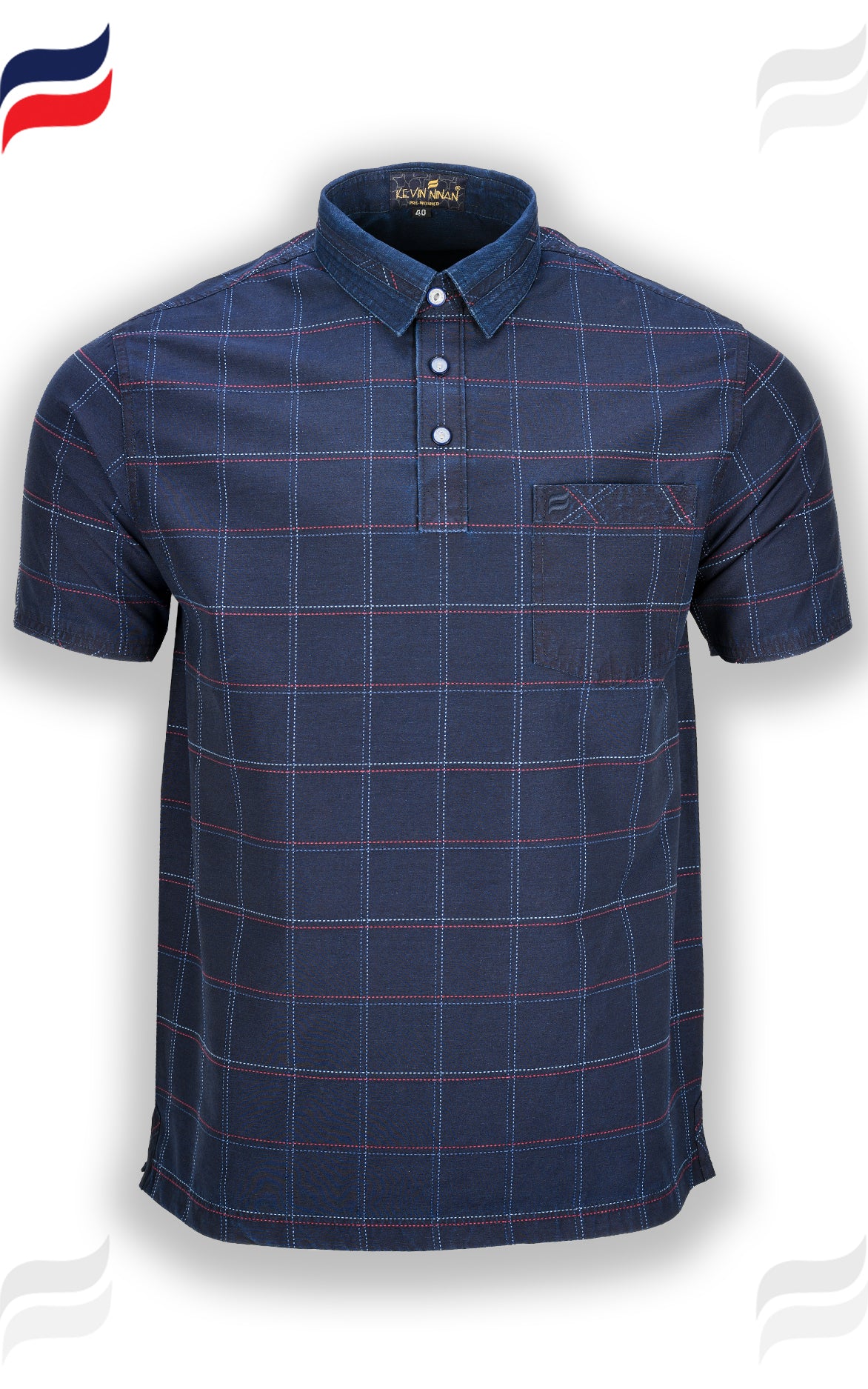 Kevin Ninan Pre-Washed Polo Shirt