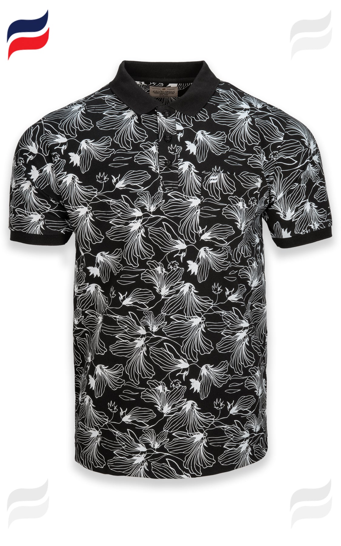Printed-Cotton Polo