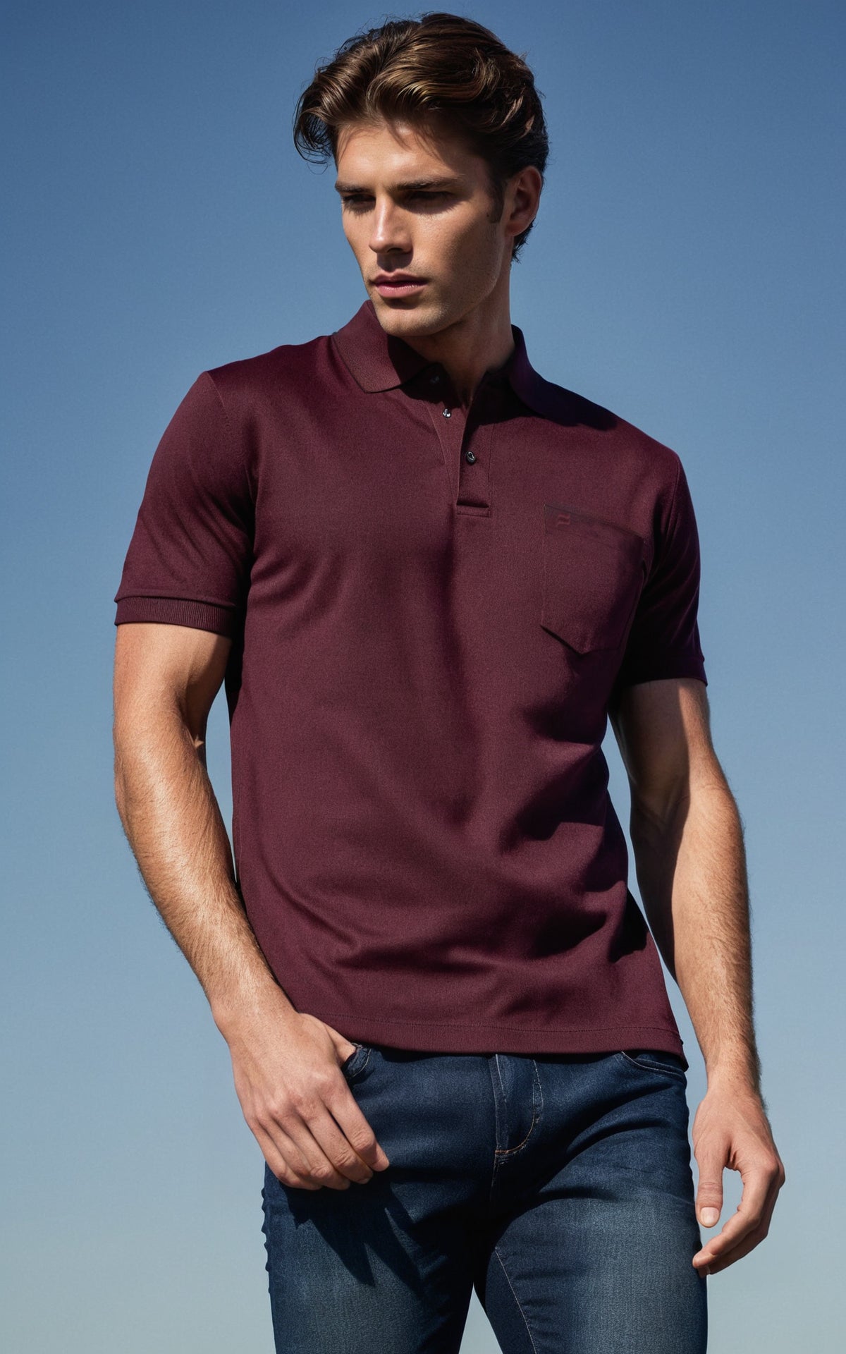 Maroon Polo T-shirt