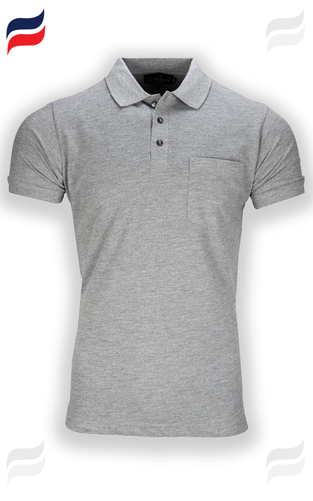 Melange Grey Polo T-shirt