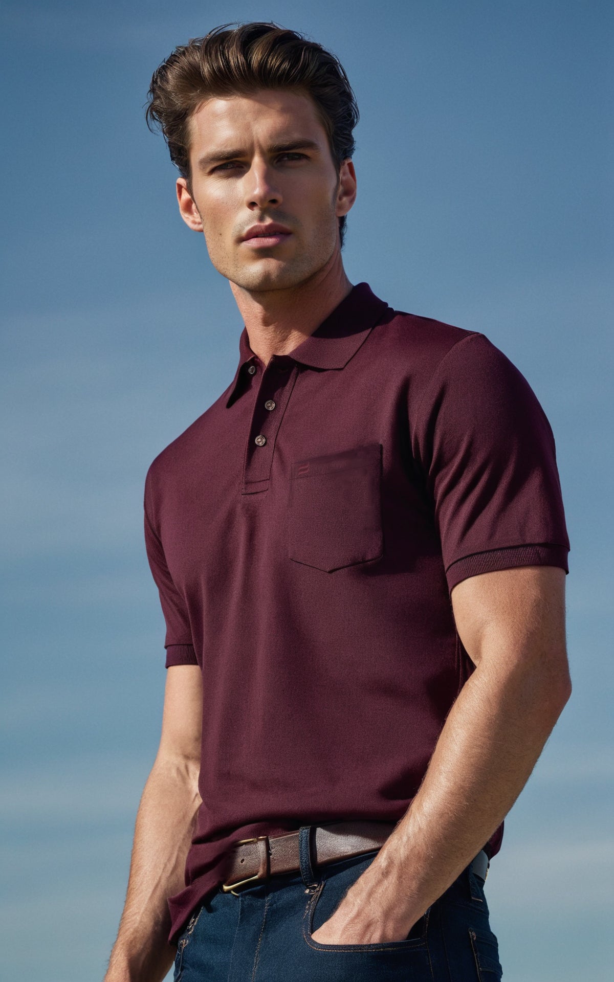 Maroon Polo T-shirt