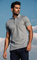 Melange Grey Polo T-shirt