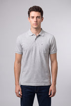 Melange Grey Polo T-shirt