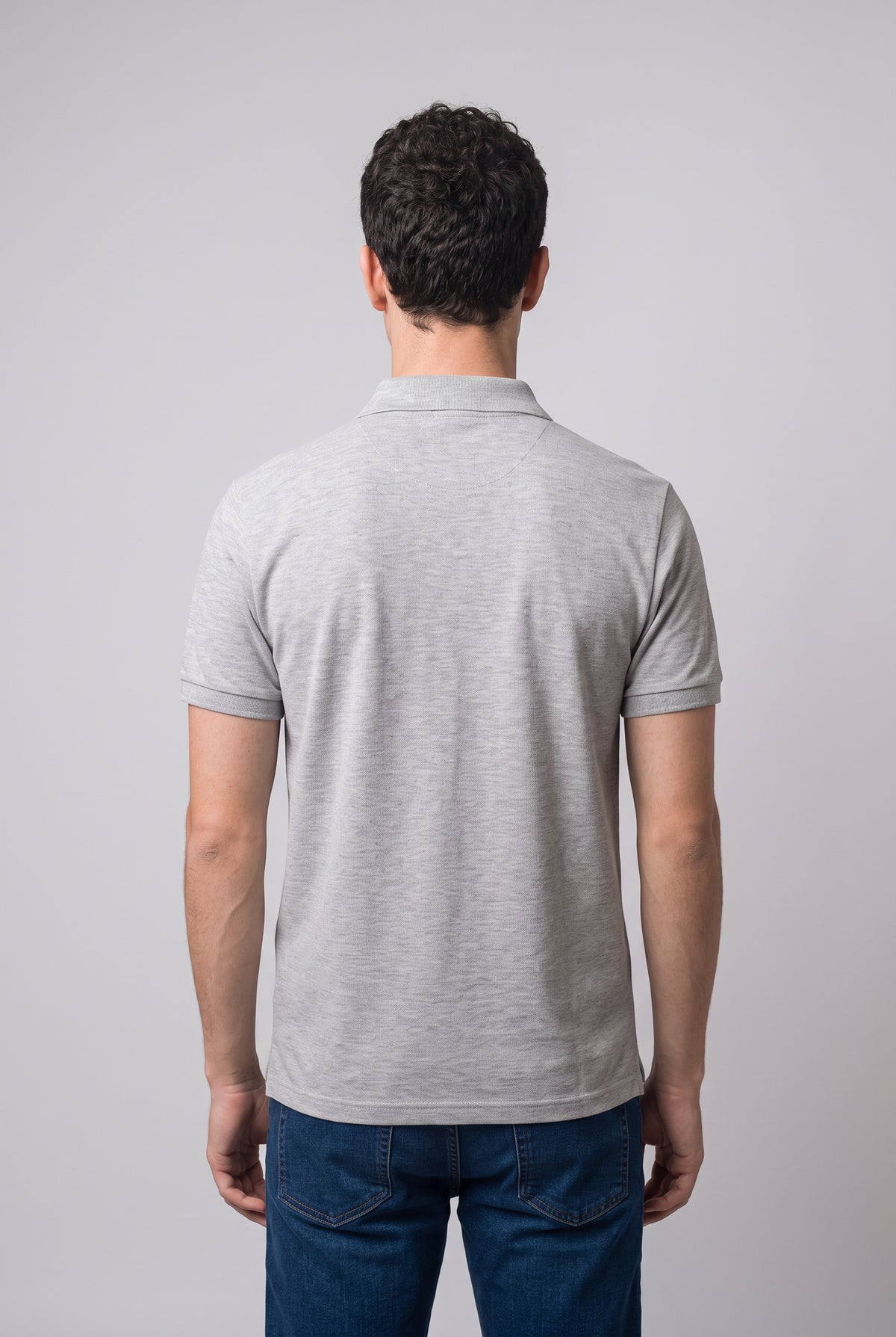 Melange Grey Polo T-shirt