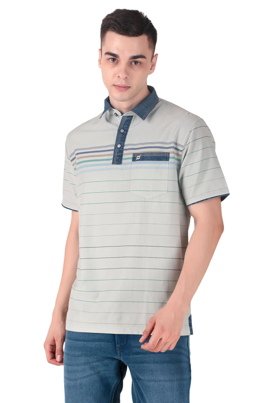 Kevin Ninan Prewashed Grey Polo Shirt