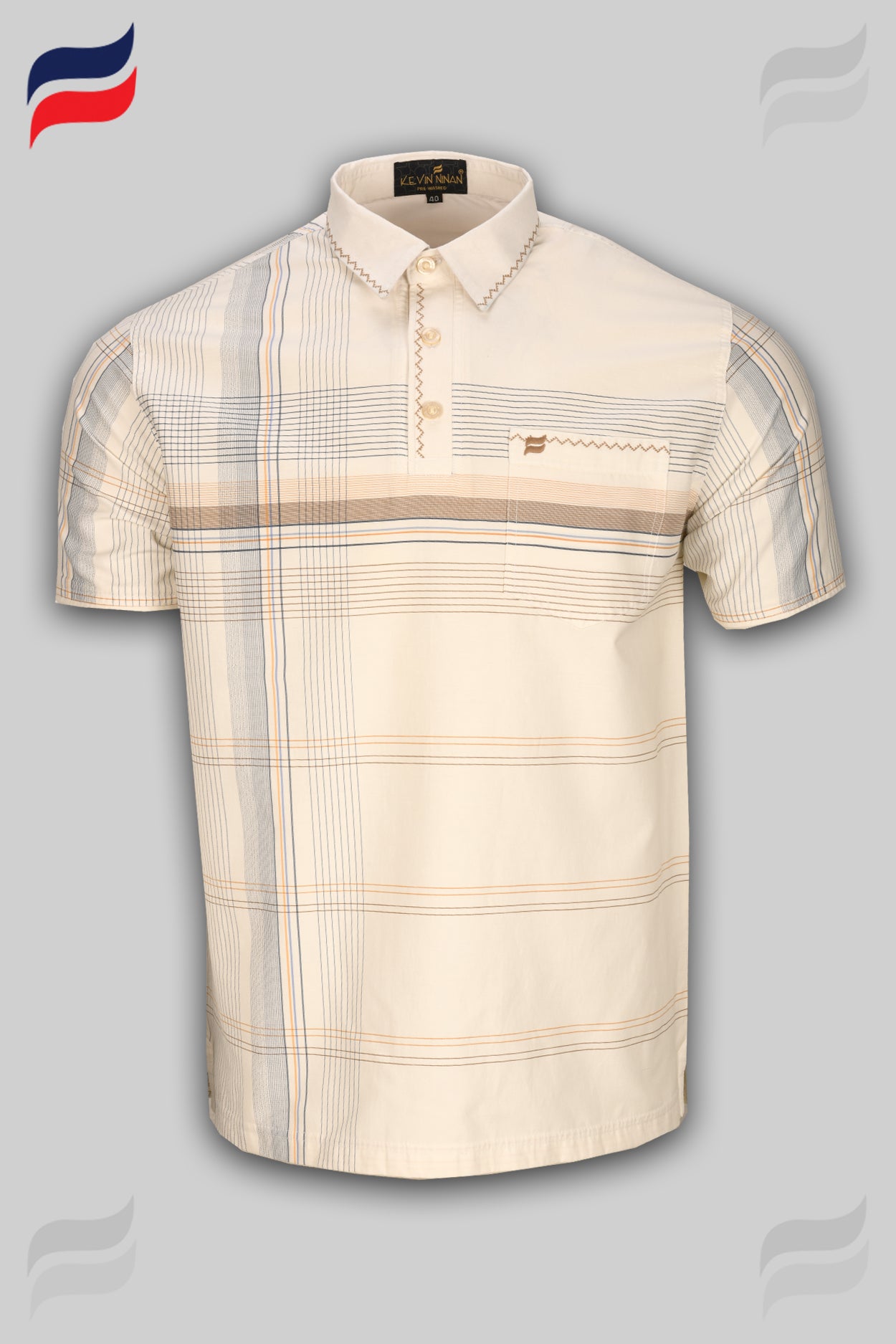 Kevin Ninan Prewashed Cream shirt