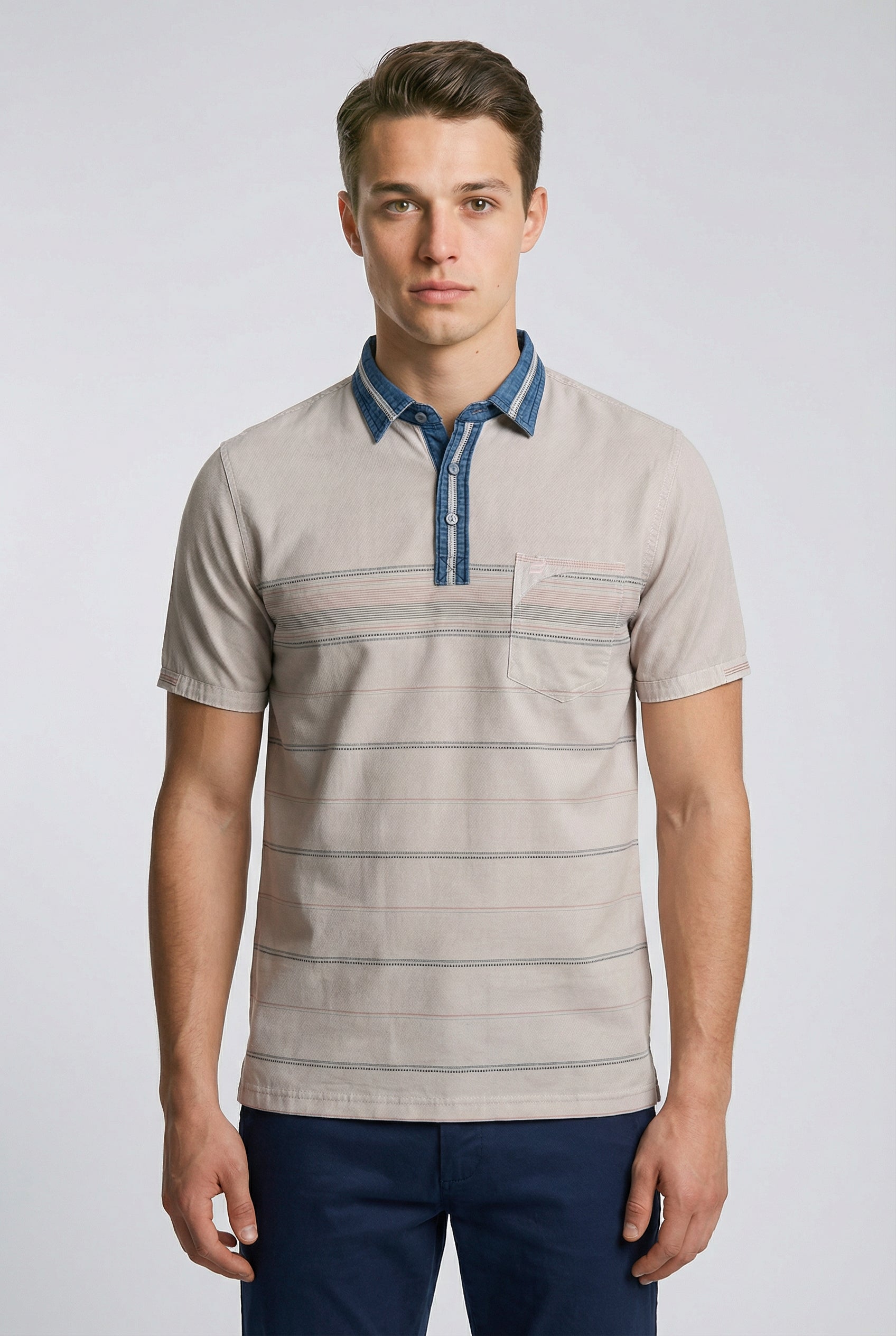 Kevin Ninan Stone washed polo shirt