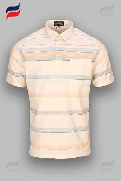 Kevin Ninan Cream prewashed stripe