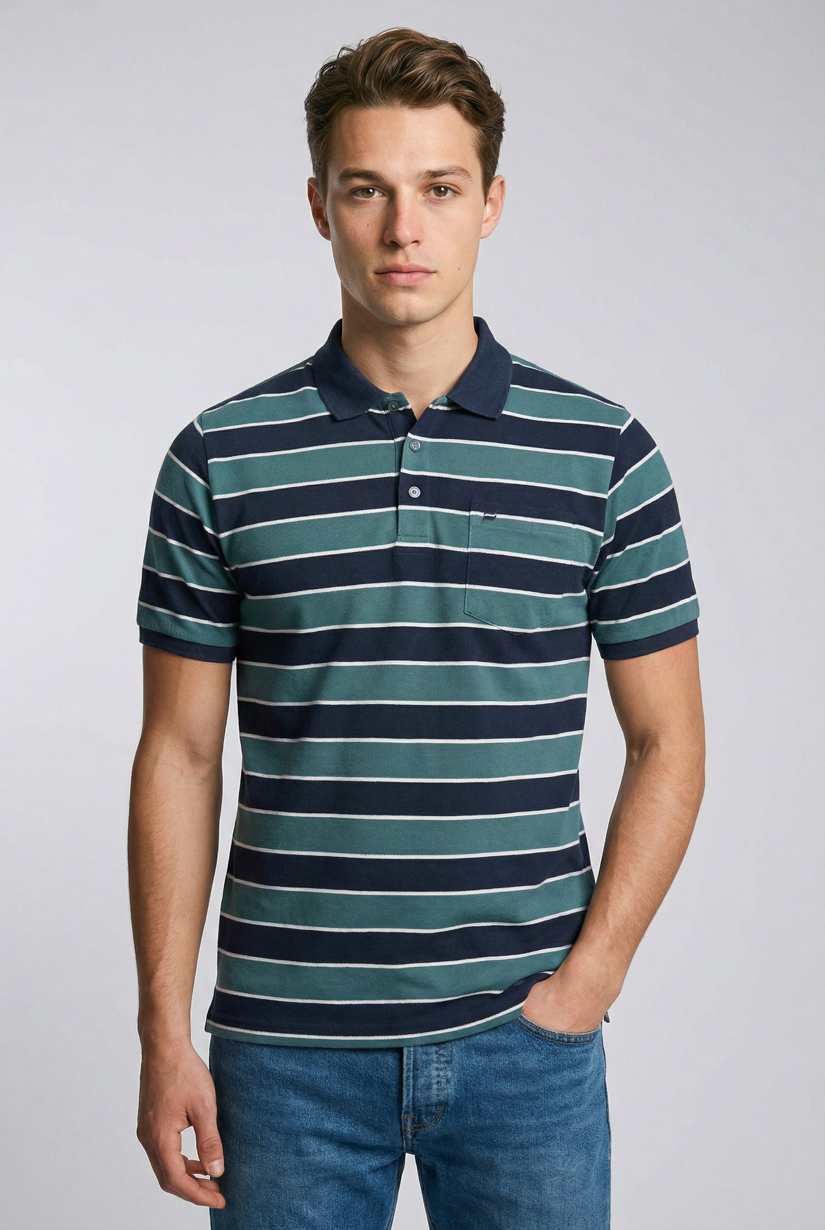 Kevin Ninan Striped Polo