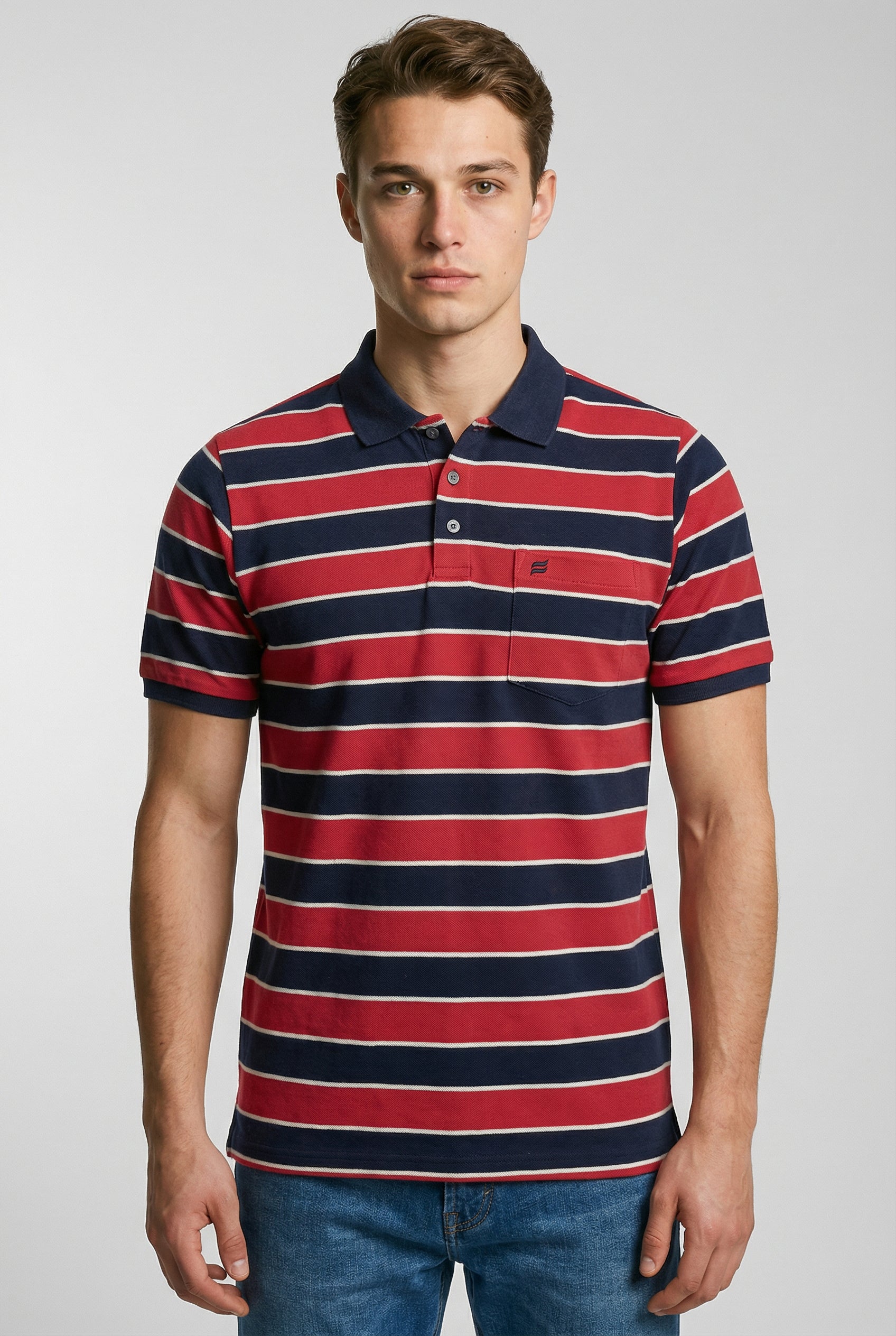 Kevin Ninan Striped Polo