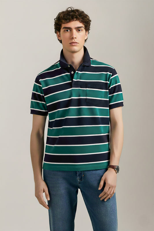 Kevin Ninan Striped Polo