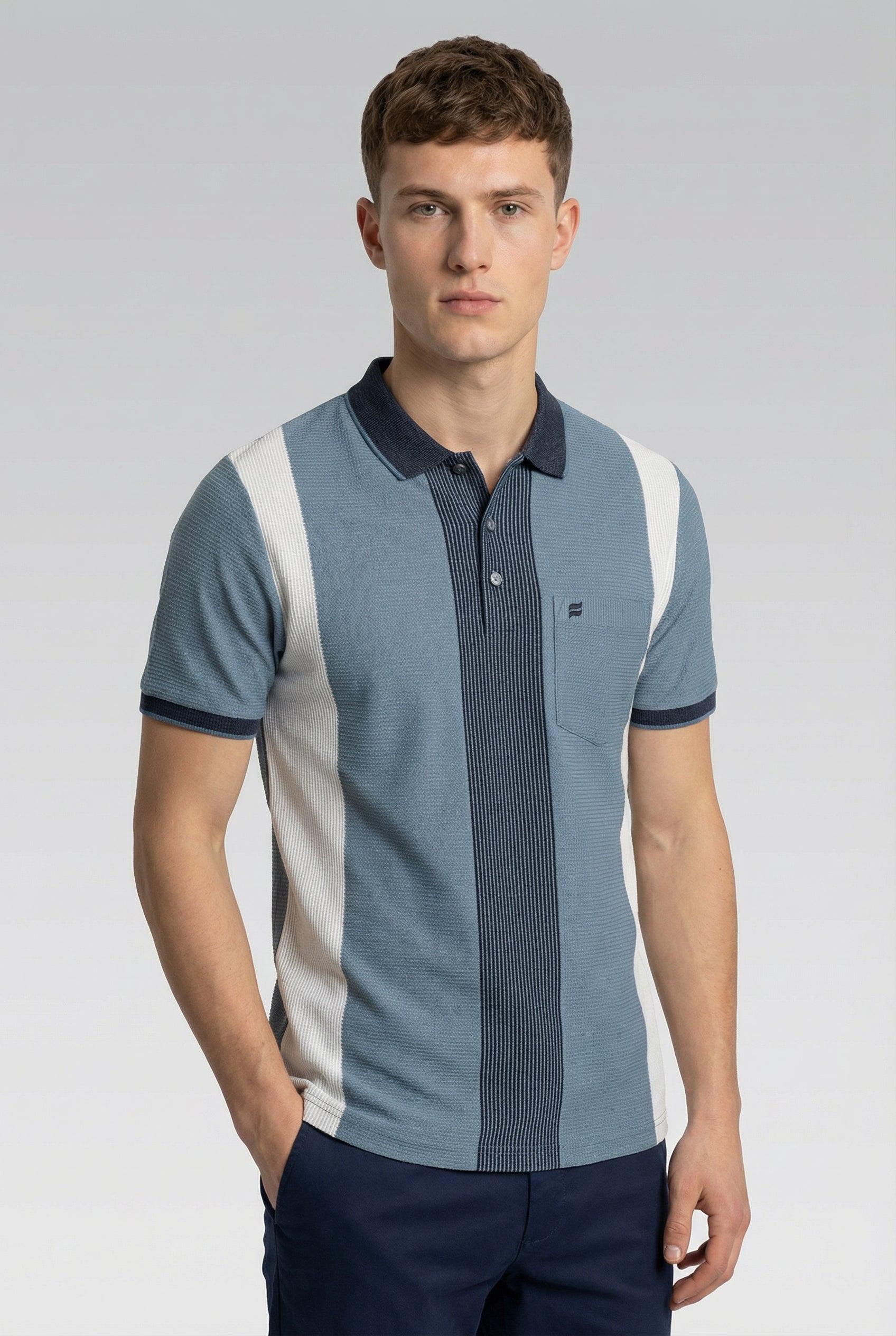 Striped Jacquard Polo
