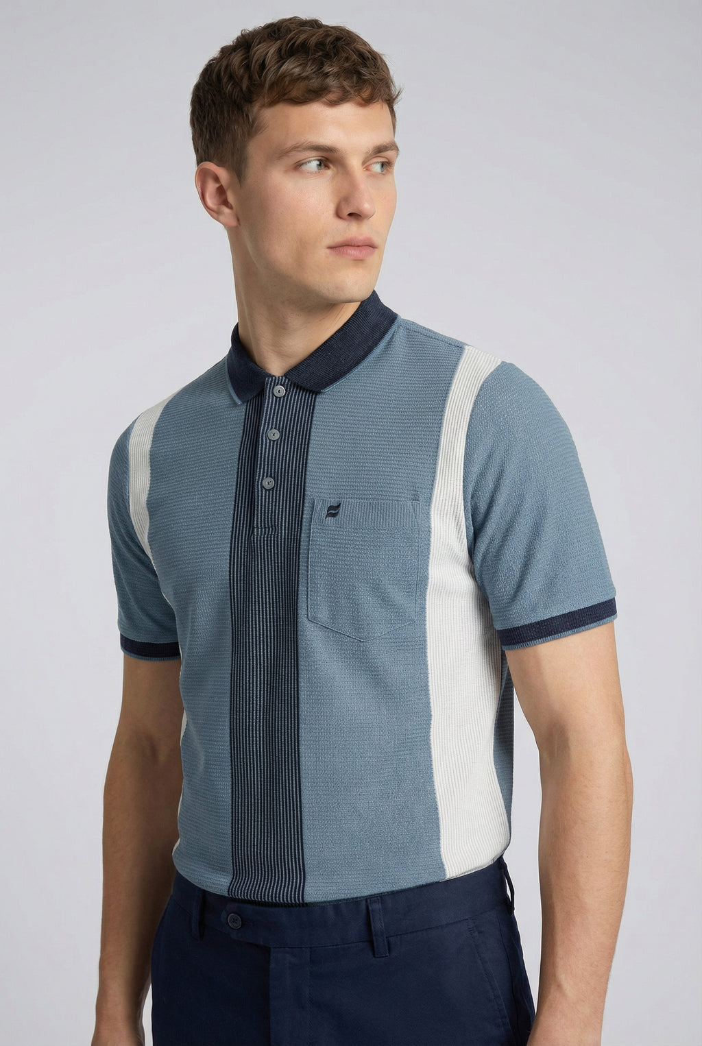 Striped Jacquard Polo
