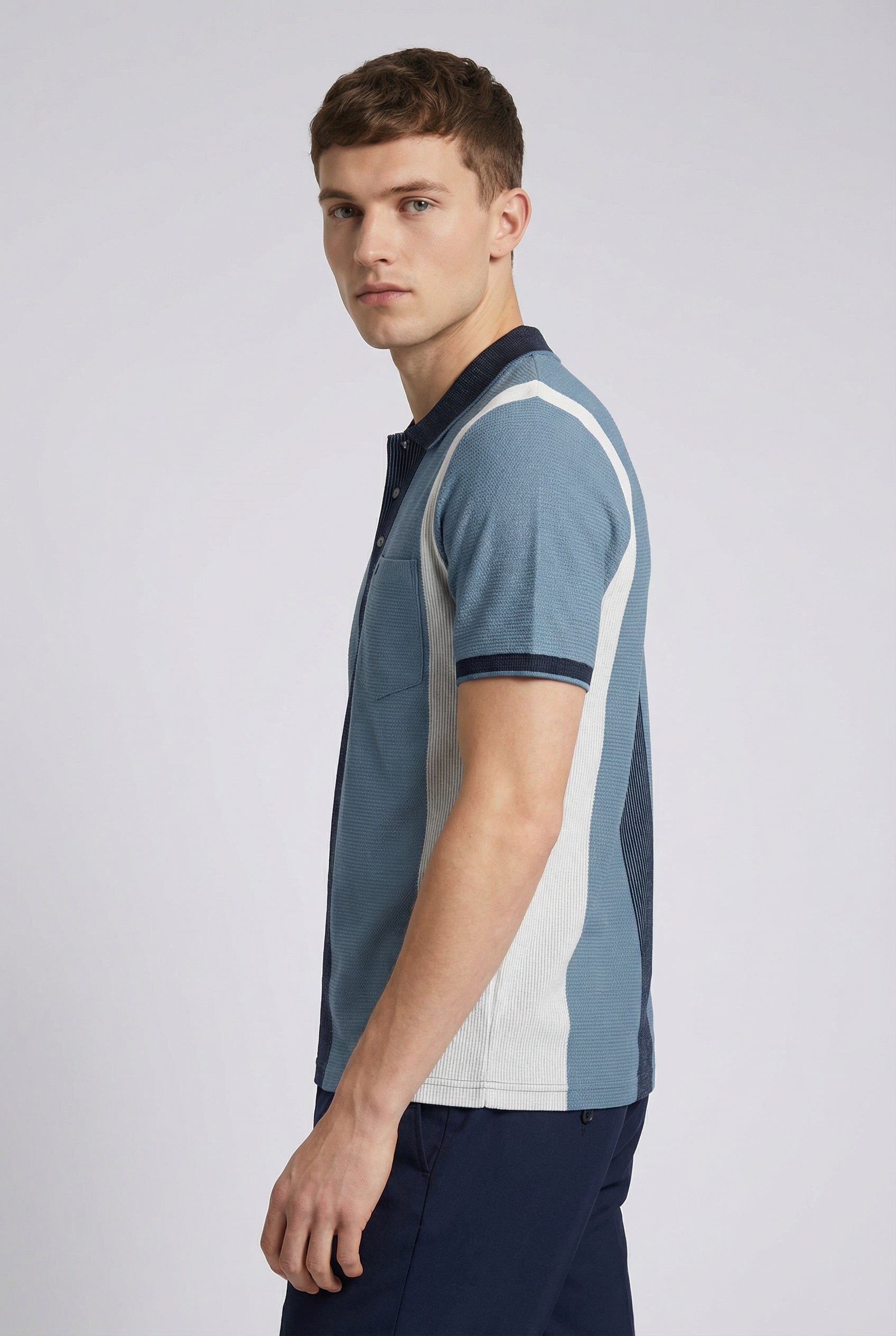 Striped Jacquard Polo