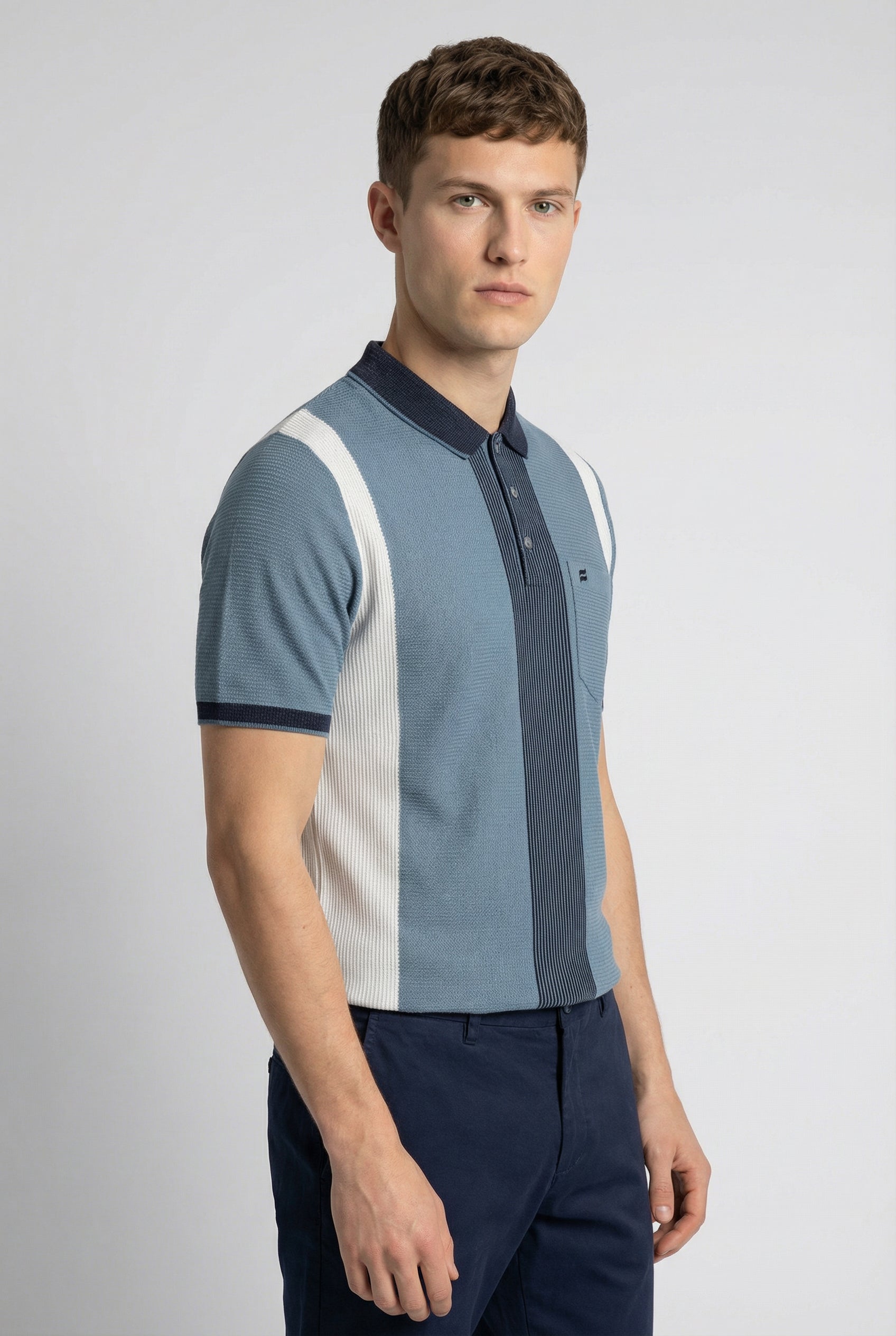 Striped Jacquard Polo