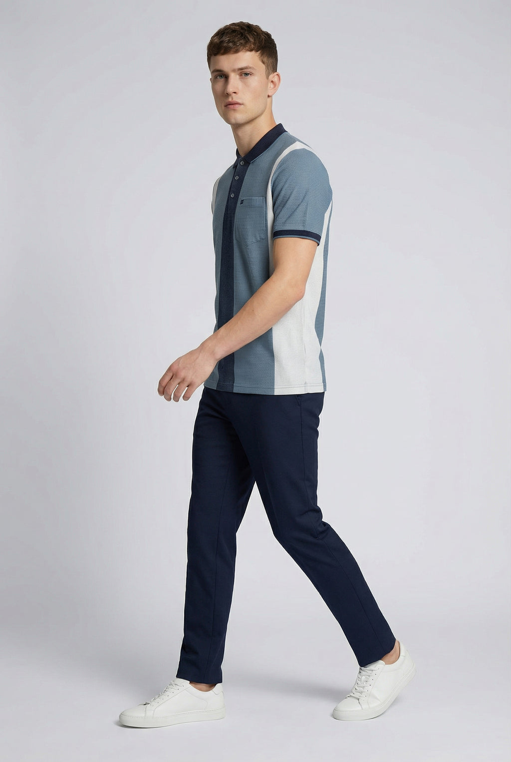 Striped Jacquard Polo