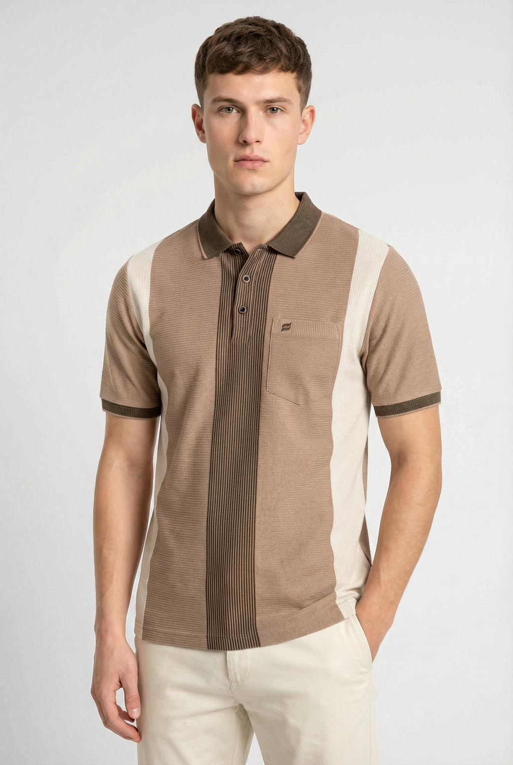 Striped Jacquard Polo