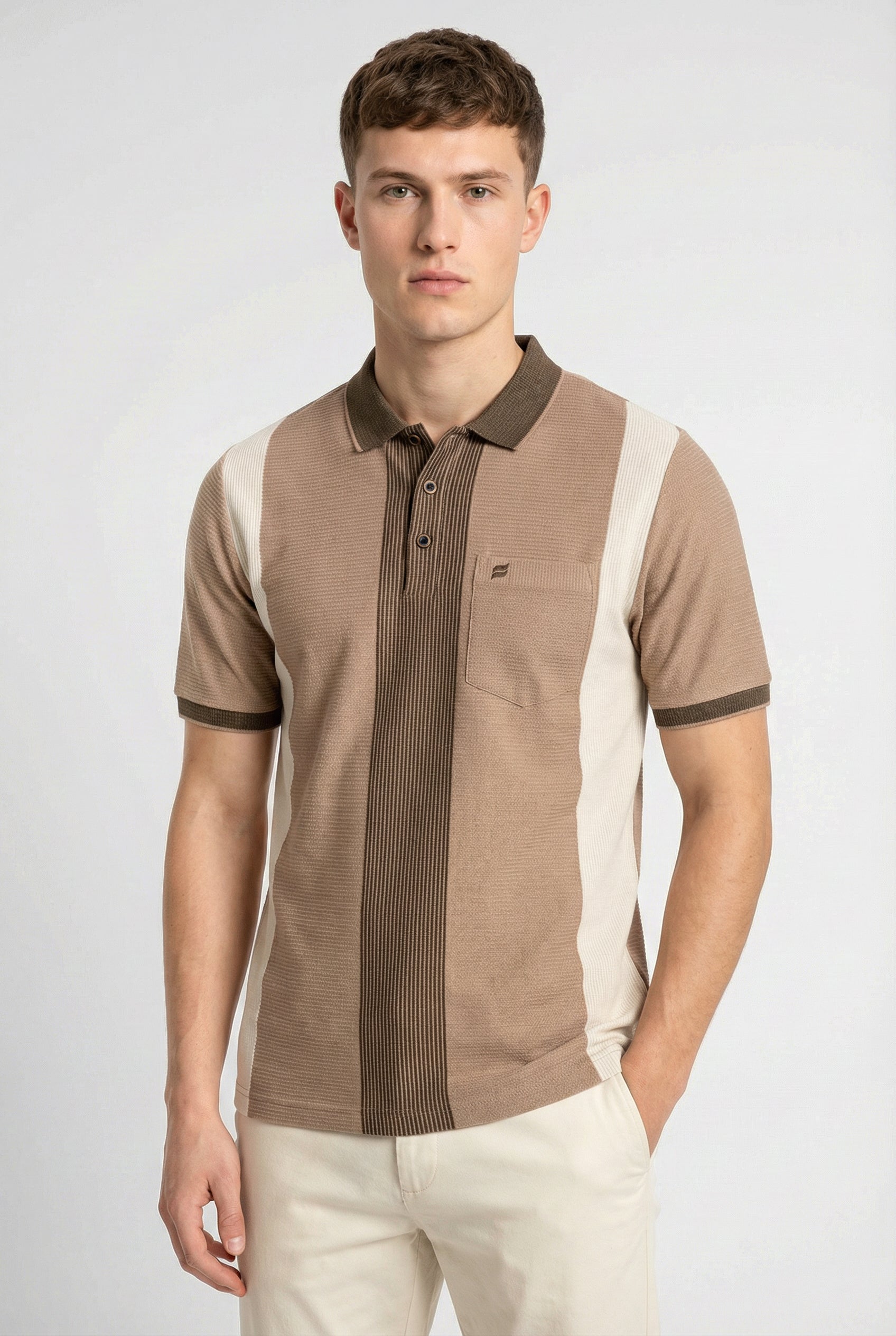 Striped Jacquard Polo