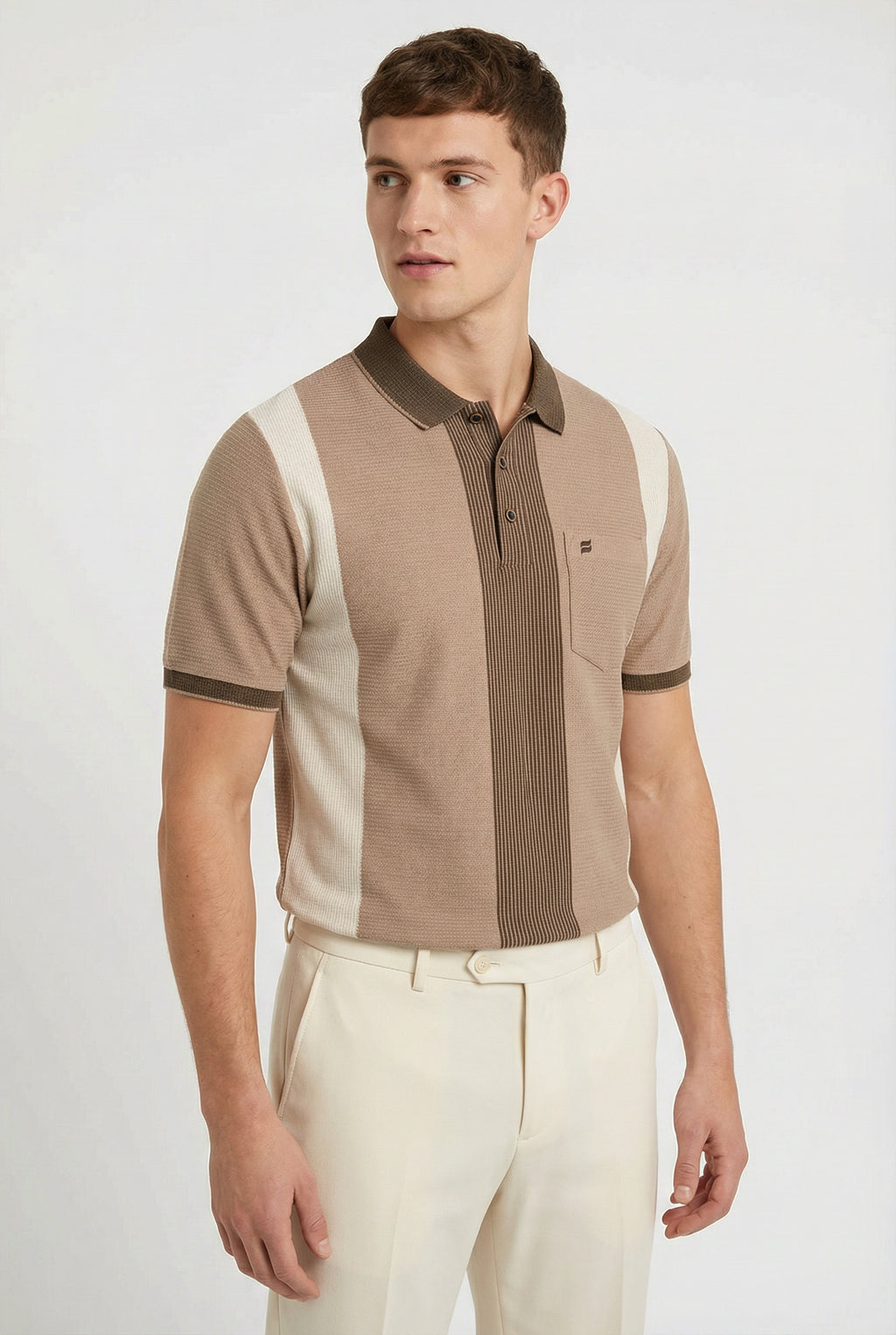 Striped Jacquard Polo