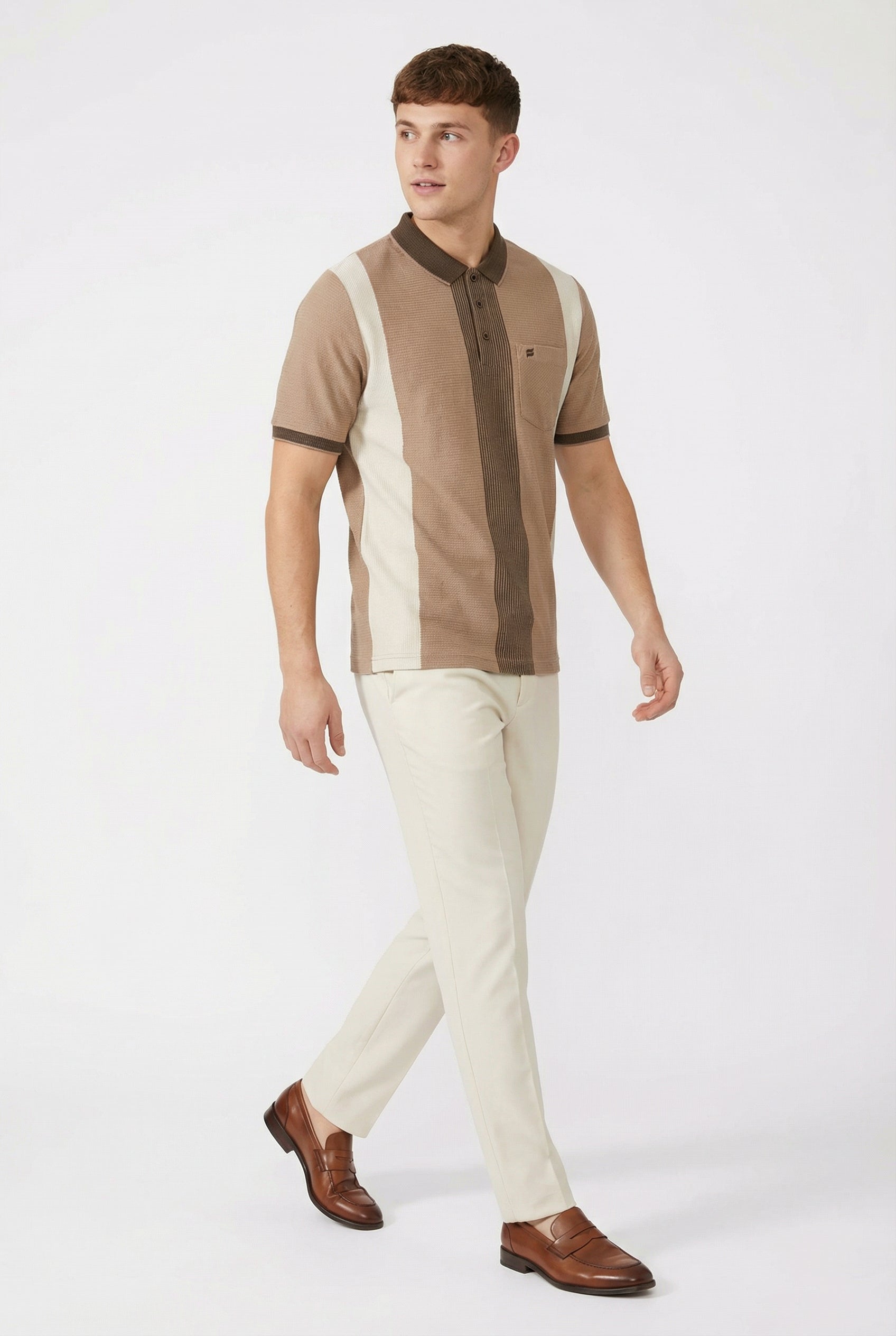 Striped Jacquard Polo