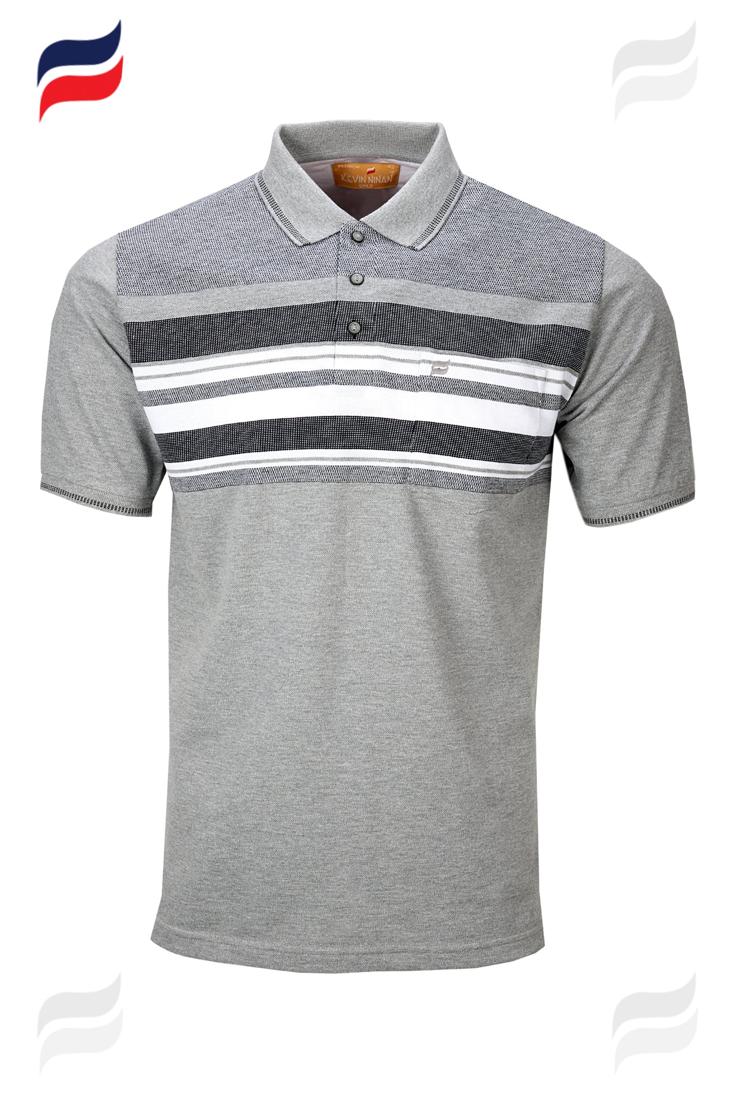 Kevin Ninan Striped Polo