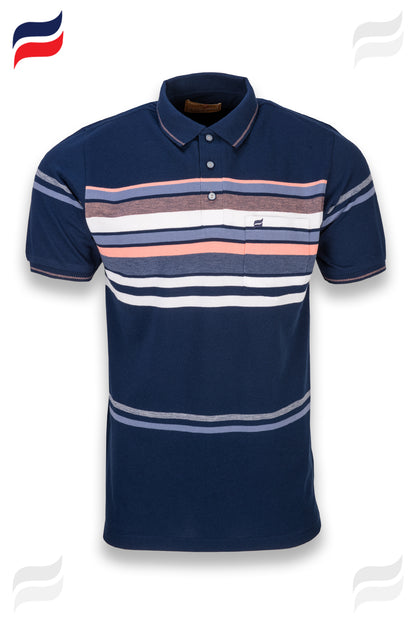 Kevin Ninan Striped Polo