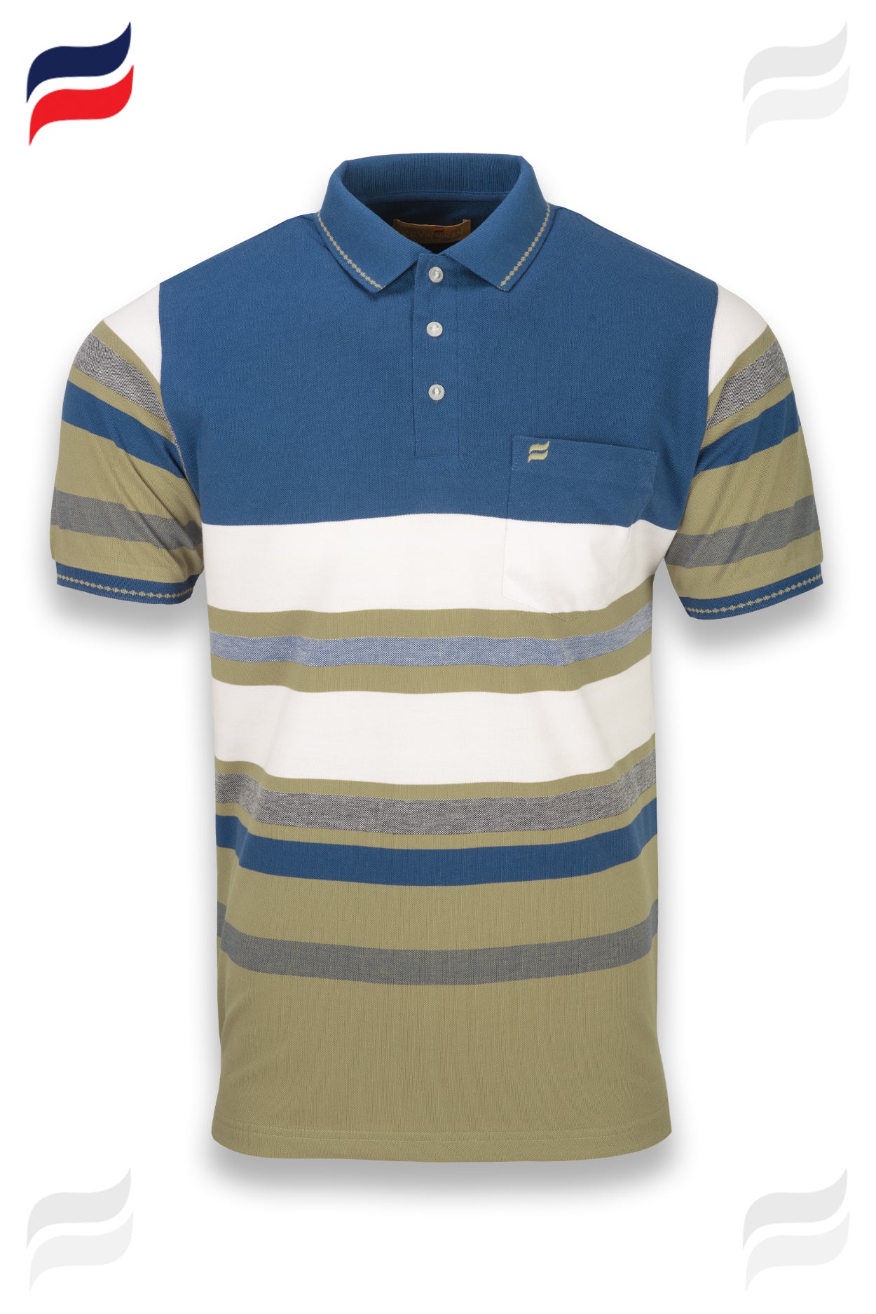 Kevin Ninan Striped Polo