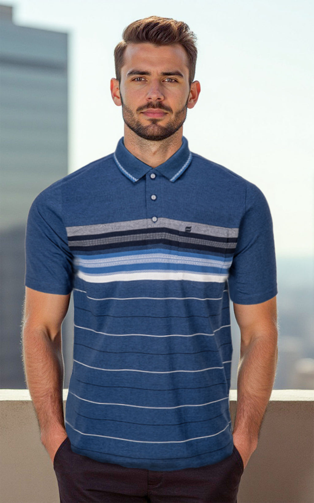 Kevin Ninan Jacquard Polo