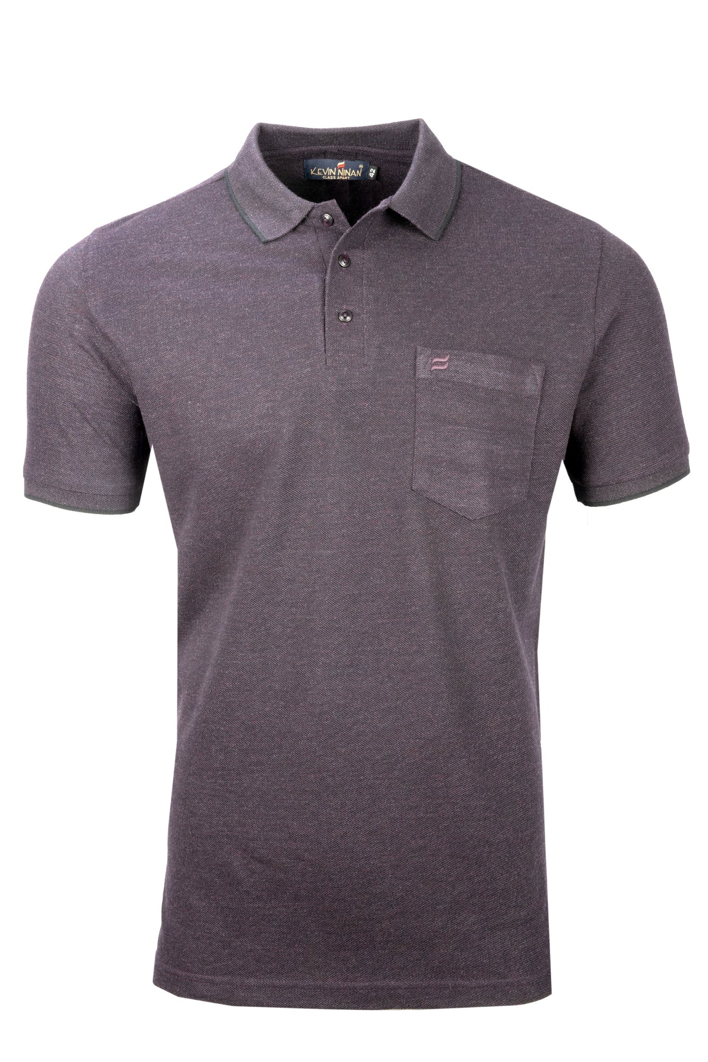 Kevin Ninan two tone violet basic polo