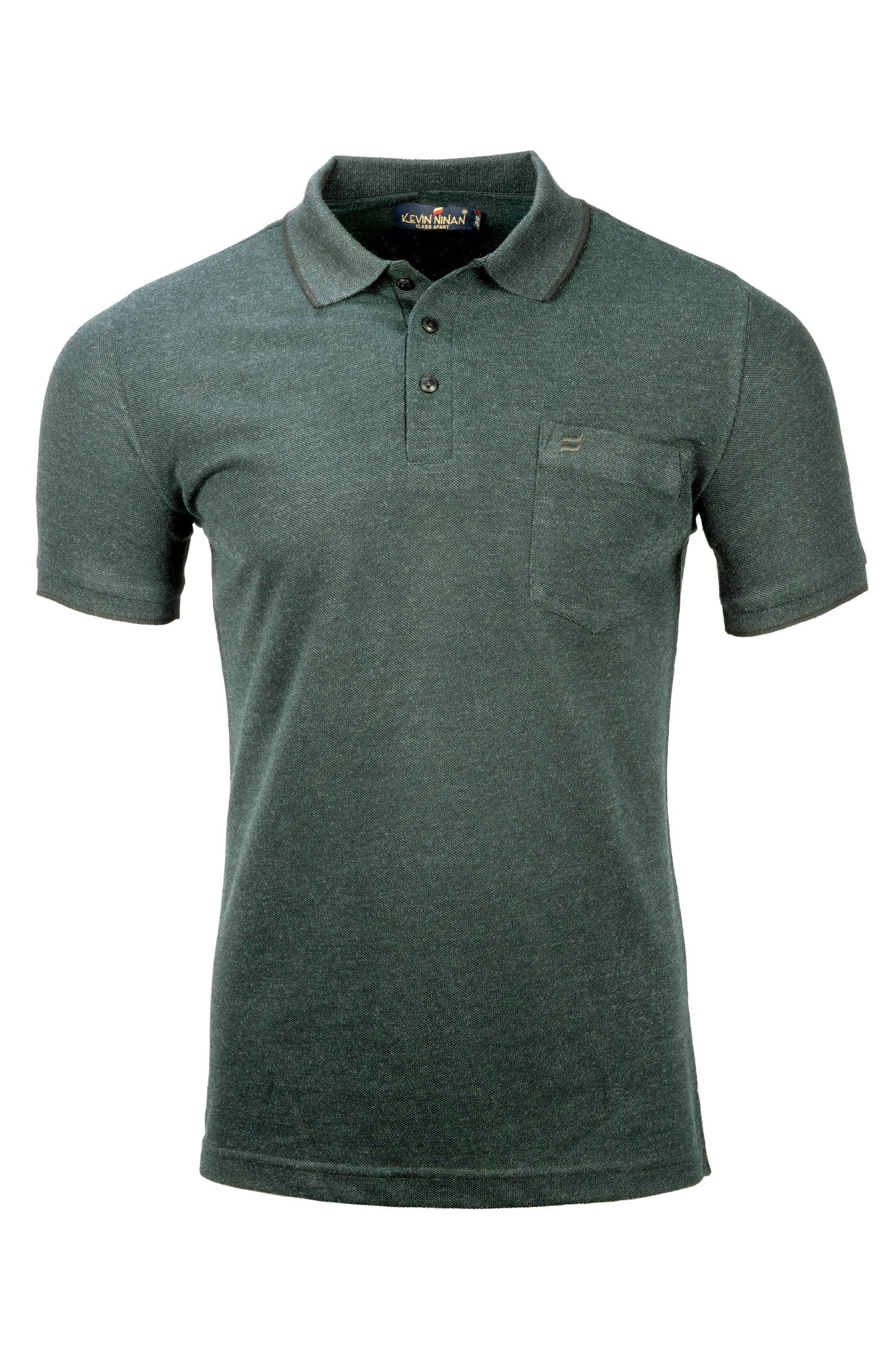 Kevin Ninan two tone green basic polo