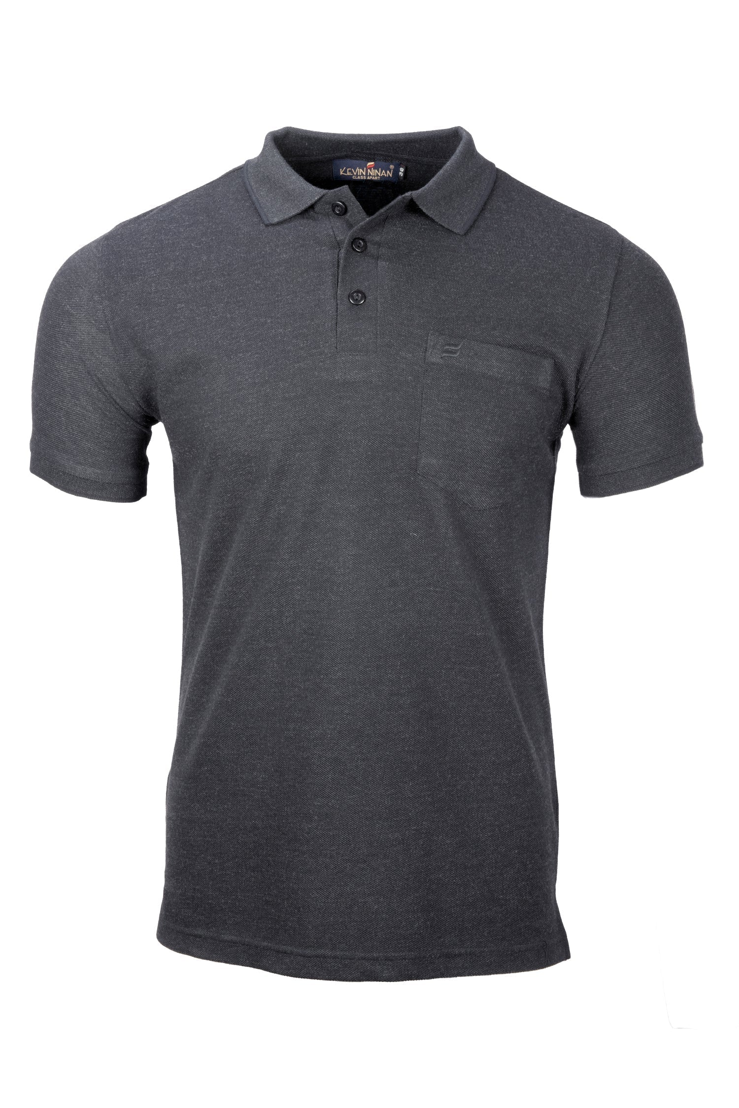 Kevin Ninan two tone black polo