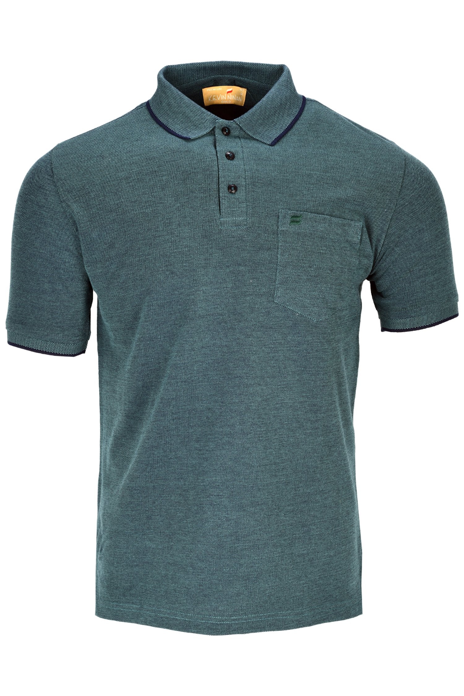 Kevin Ninan Dual tone green basic polo